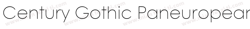 Century Gothic Paneuropean ExtraBol字体转换